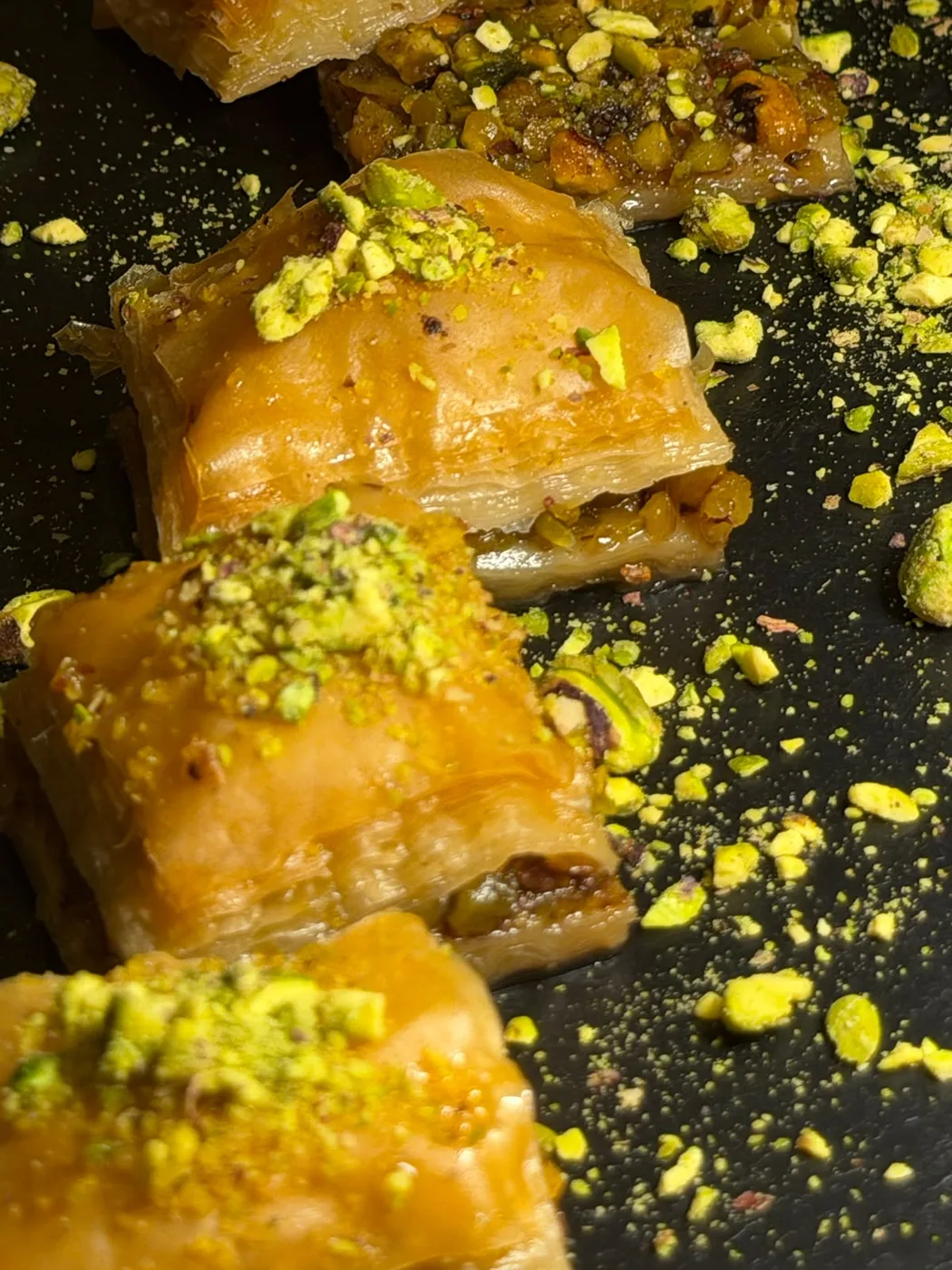 EcoFarmr Pistazien-Baklava — Nahaufnahme